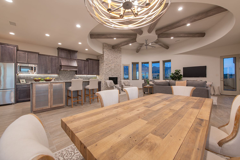 Spacious open kitchen living and dining concepts open up a beautiful space
