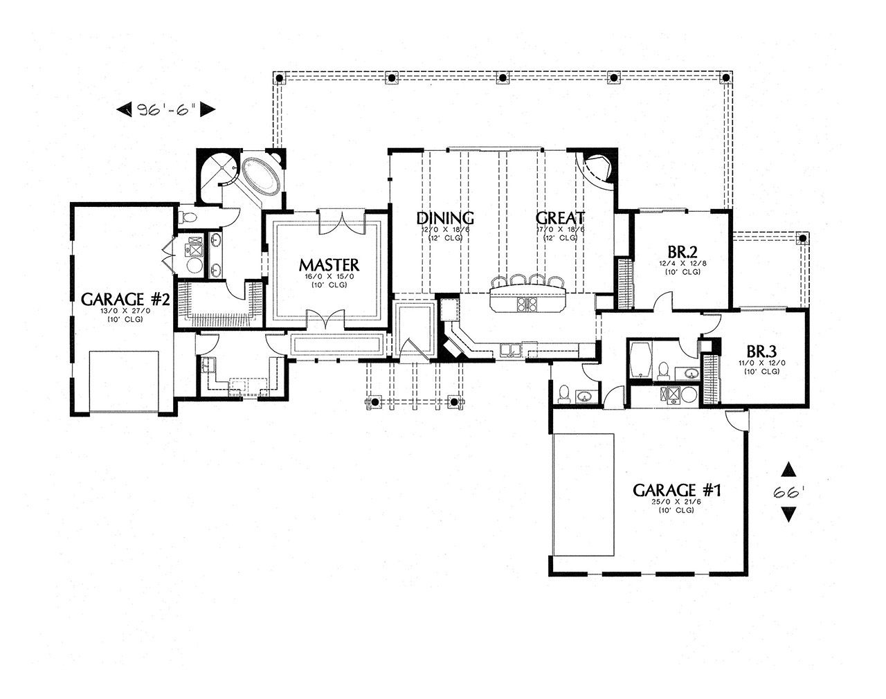 The Chaco Custom Southwestern Home Plan