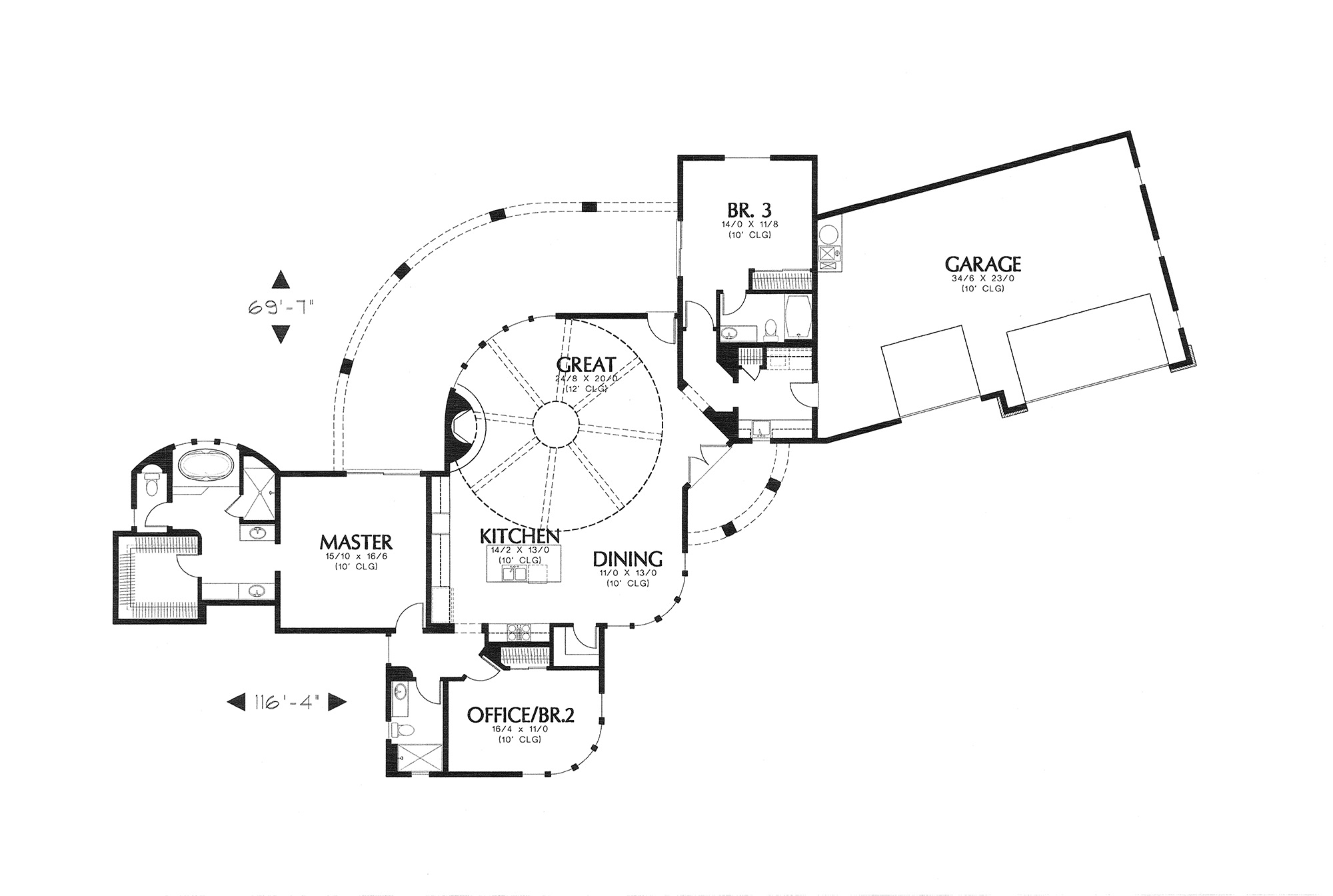 The Wheel House Custom Southwestern Home Plan
