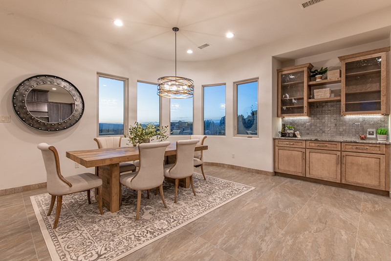 Wrap around weatherized windows bring the high desert of New Mexico inside